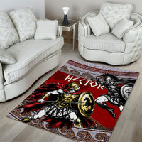 Hector Prince Of Troy Area Rug Ancient Greek Mythology Trojan Warrior