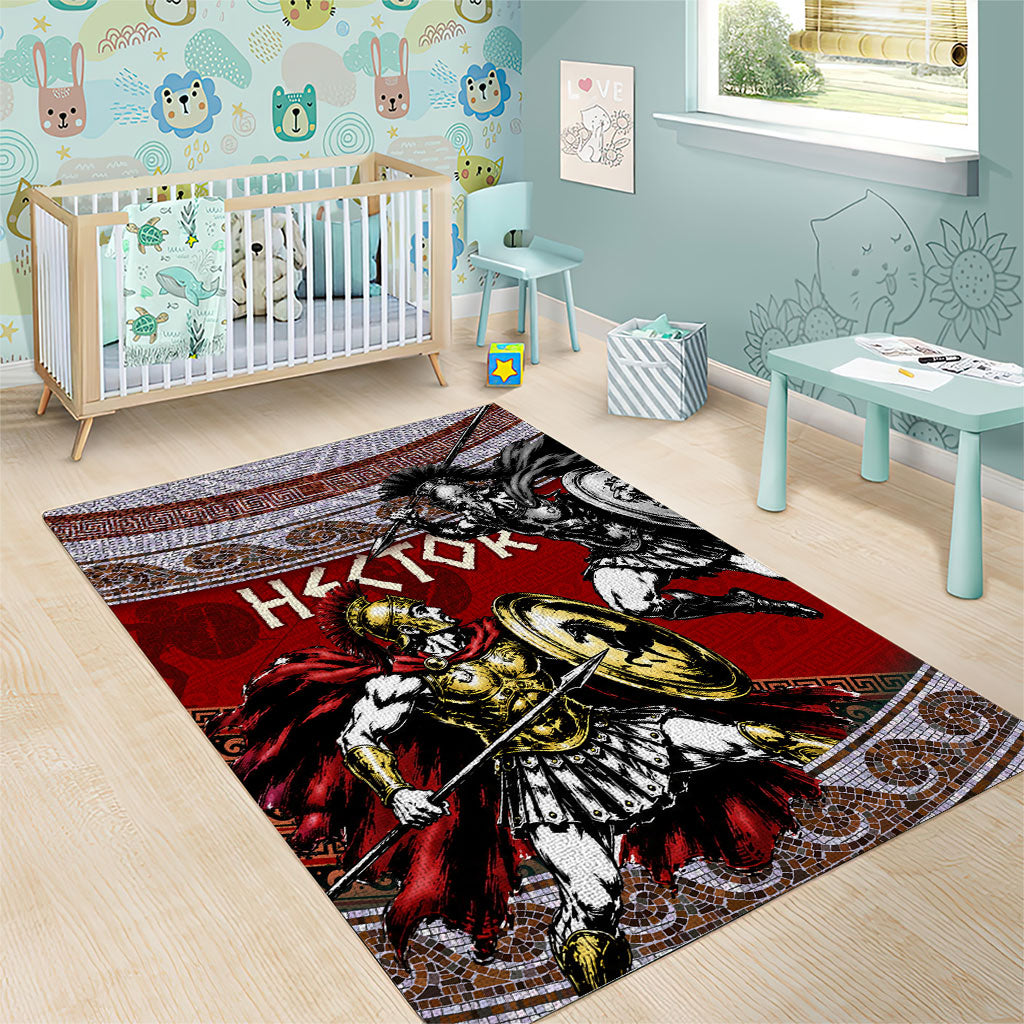 Hector Prince Of Troy Area Rug Ancient Greek Mythology Trojan Warrior