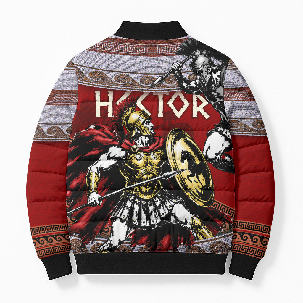 Hector Prince Of Troy Bomber Puffer Jacket Ancient Greek Mythology Trojan Warrior
