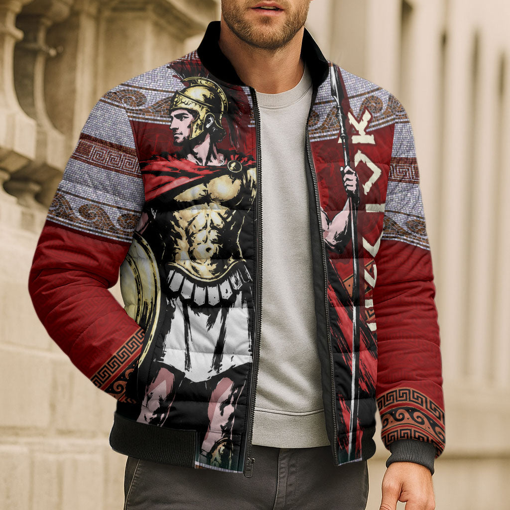 Hector Prince Of Troy Bomber Puffer Jacket Ancient Greek Mythology Trojan Warrior