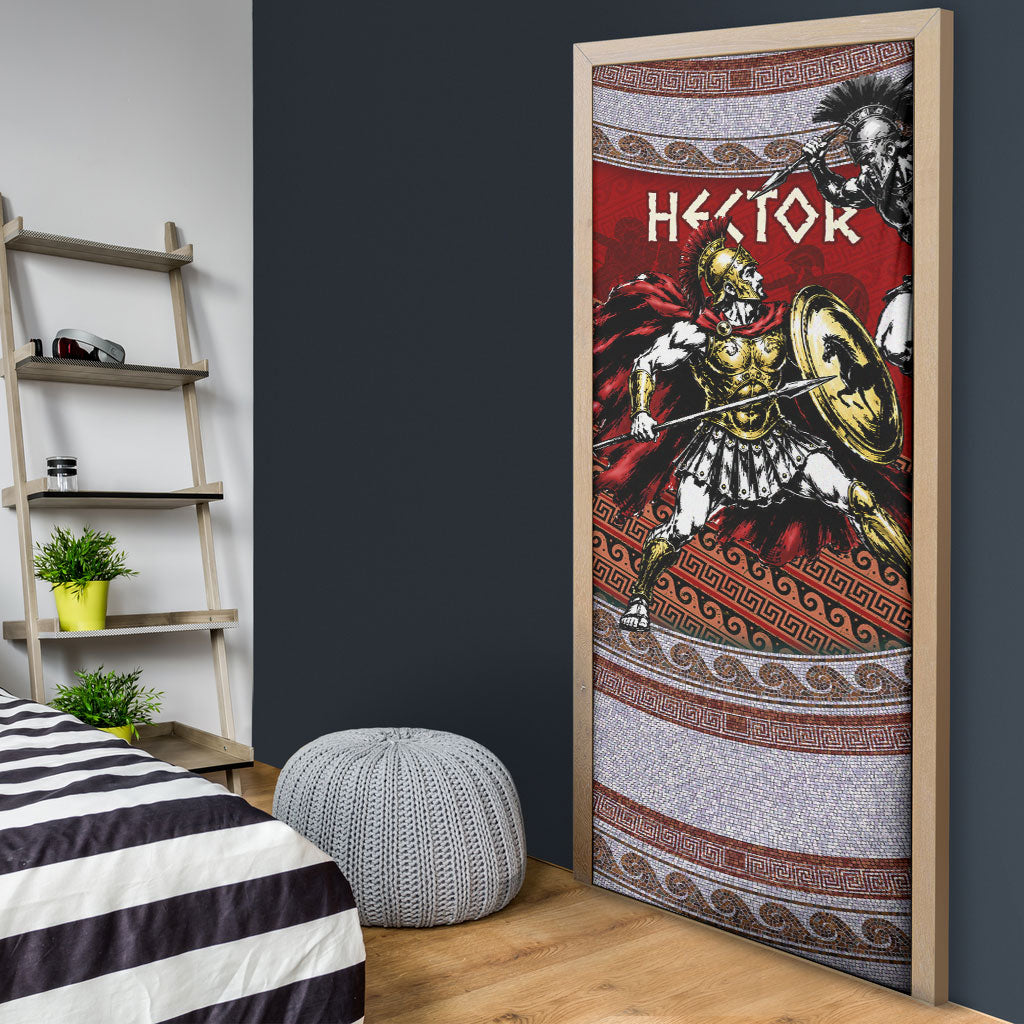 Hector Prince Of Troy Door Cover Ancient Greek Mythology Trojan Warrior