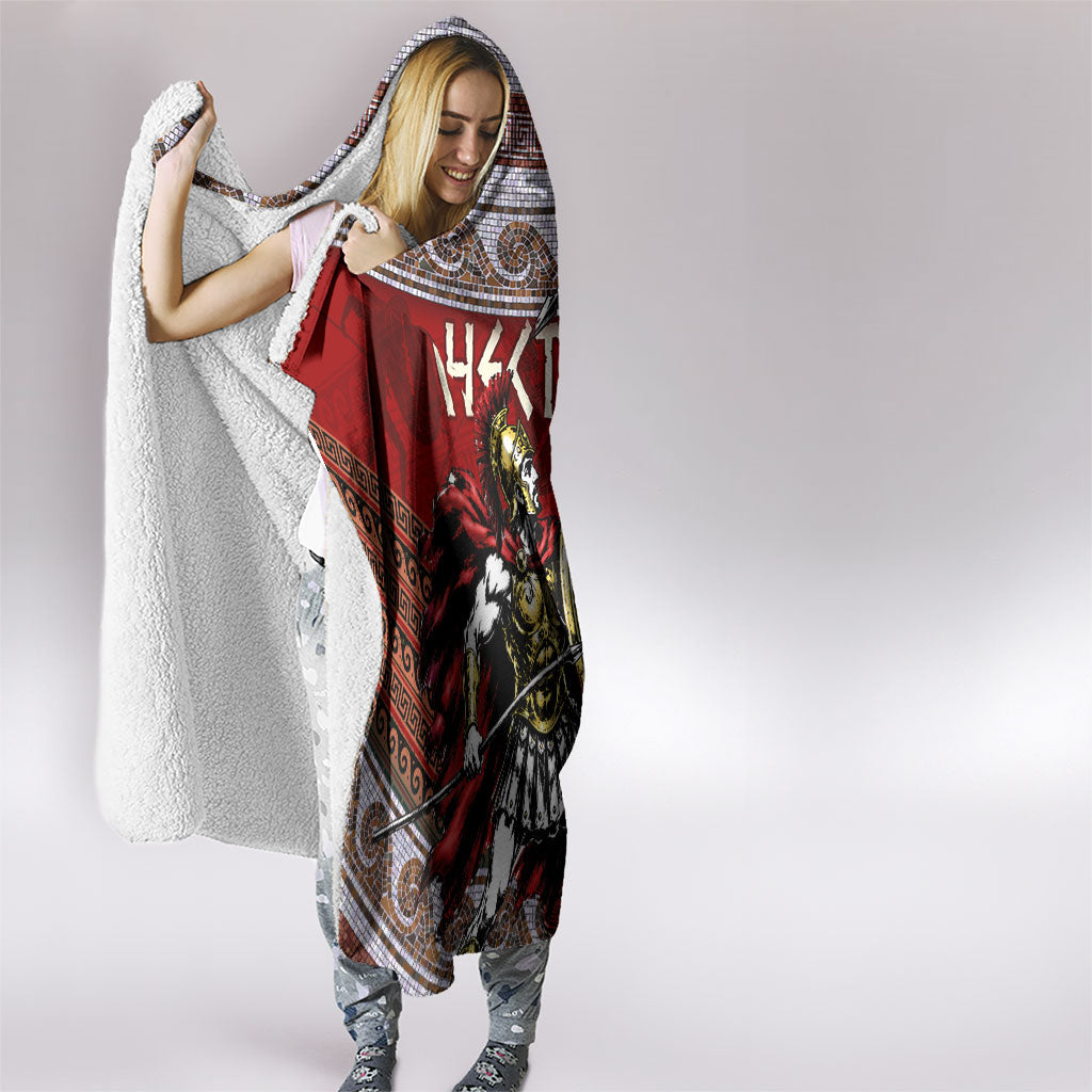 Hector Prince Of Troy Hooded Blanket Ancient Greek Mythology Trojan Warrior