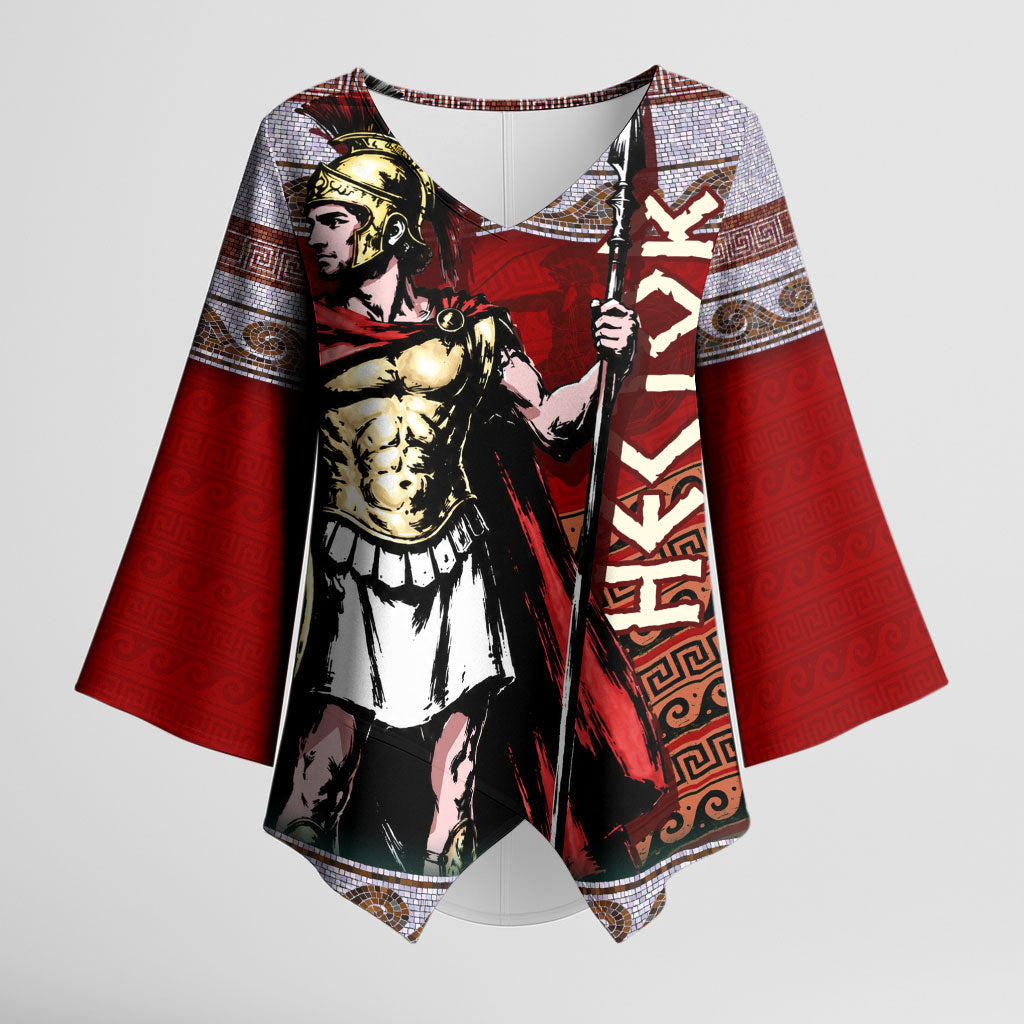 Hector Prince Of Troy Kimono Sleeve Blouse Ancient Greek Mythology Trojan Warrior