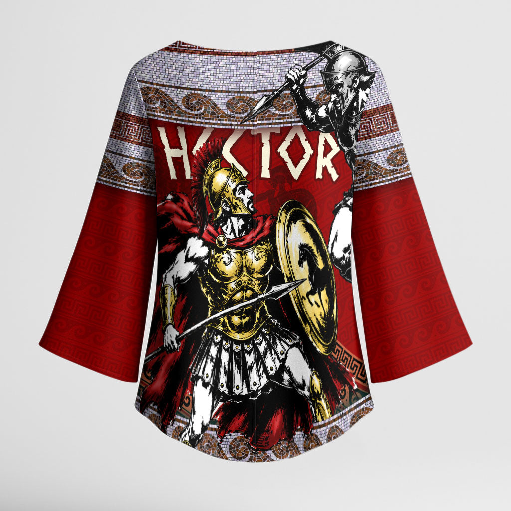 Hector Prince Of Troy Kimono Sleeve Blouse Ancient Greek Mythology Trojan Warrior