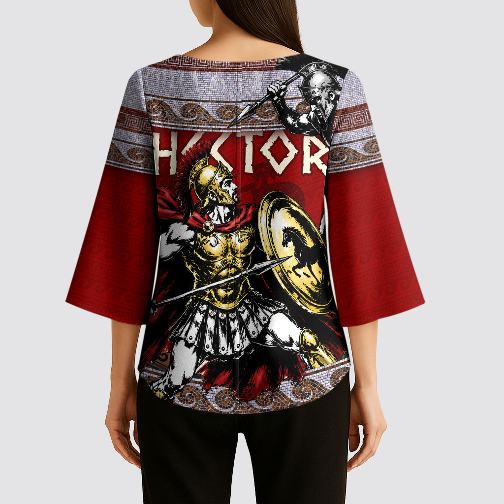 Hector Prince Of Troy Kimono Sleeve Blouse Ancient Greek Mythology Trojan Warrior