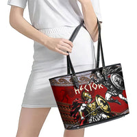 Hector Prince Of Troy Leather Tote Bag Ancient Greek Mythology Trojan Warrior