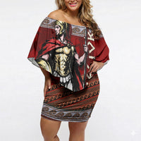 Hector Prince Of Troy Off Shoulder Short Dress Ancient Greek Mythology Trojan Warrior