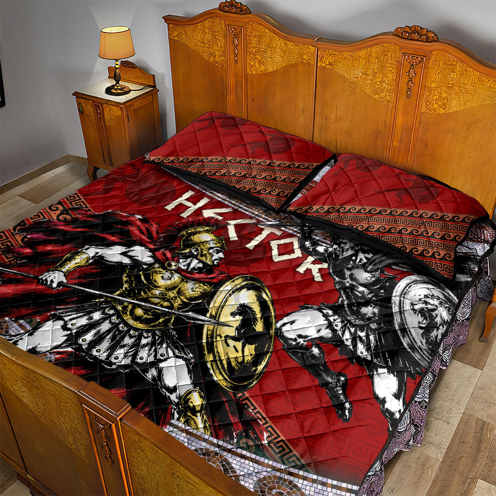 Hector Prince Of Troy Quilt Bed Set Ancient Greek Mythology Trojan Warrior