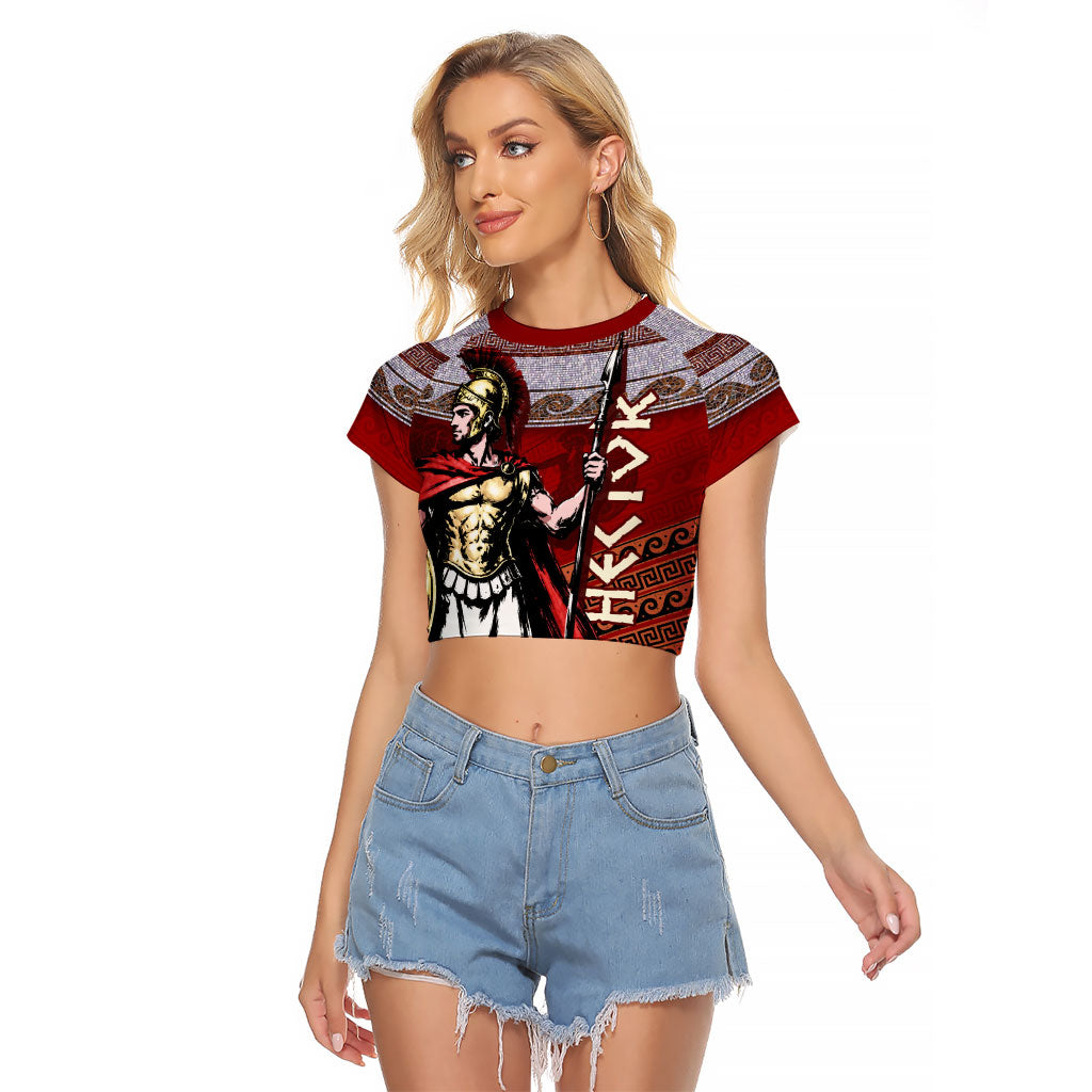 Hector Prince Of Troy Raglan Cropped T Shirt Ancient Greek Mythology Trojan Warrior