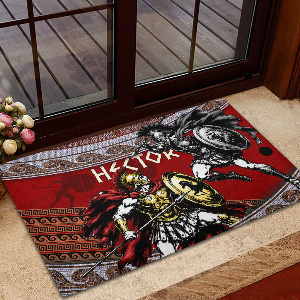 Hector Prince Of Troy Rubber Doormat Ancient Greek Mythology Trojan Warrior