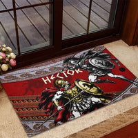 Hector Prince Of Troy Rubber Doormat Ancient Greek Mythology Trojan Warrior