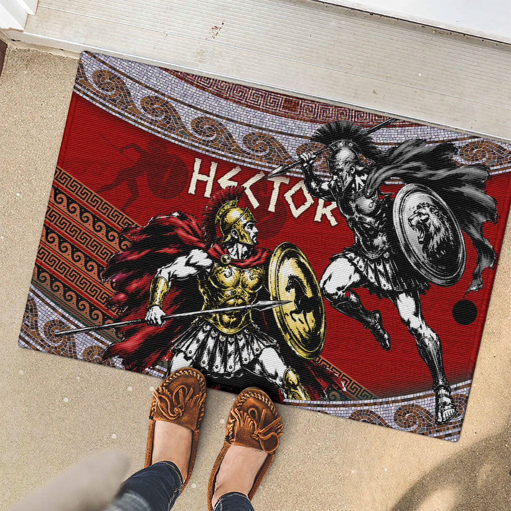 Hector Prince Of Troy Rubber Doormat Ancient Greek Mythology Trojan Warrior