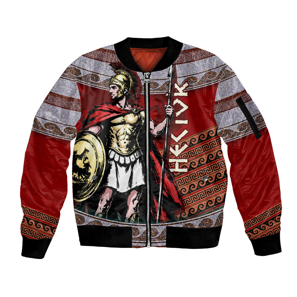 Hector Prince Of Troy Sleeve Zip Bomber Jacket Ancient Greek Mythology Trojan Warrior