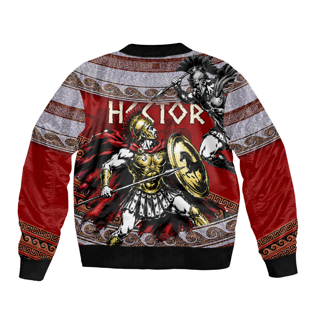 Hector Prince Of Troy Sleeve Zip Bomber Jacket Ancient Greek Mythology Trojan Warrior