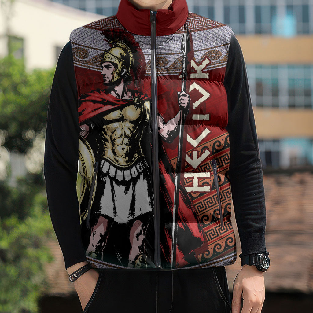 Hector Prince Of Troy Sleeveless Puffer Jacket Ancient Greek Mythology Trojan Warrior