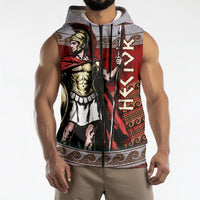 Hector Prince Of Troy Sleeveless Zip Hoodie Ancient Greek Mythology Trojan Warrior