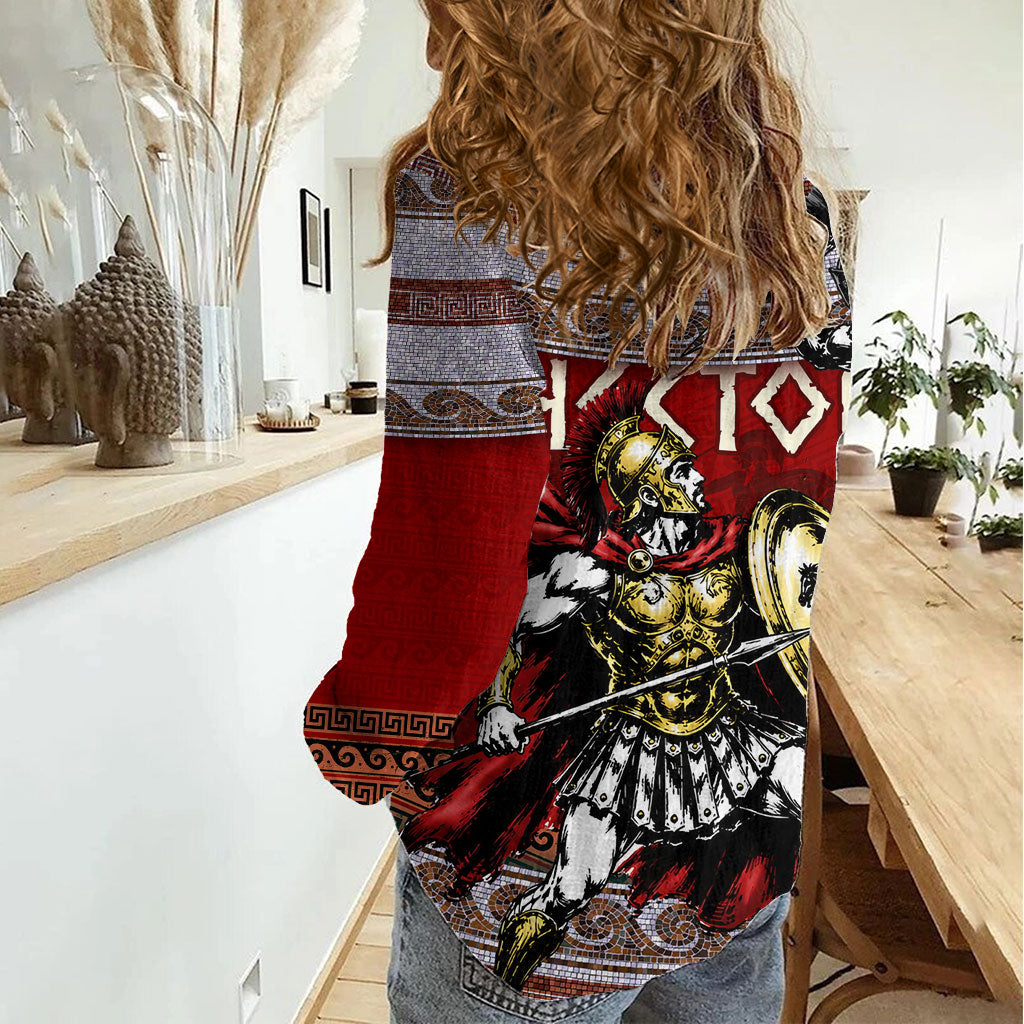 Hector Prince Of Troy Women Casual Shirt Ancient Greek Mythology Trojan Warrior
