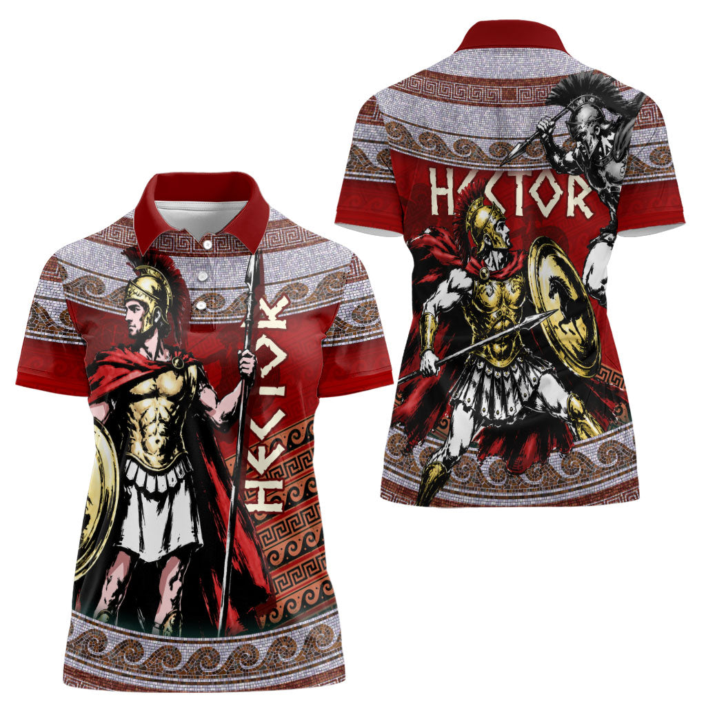 Hector Prince Of Troy Women Polo Shirt Ancient Greek Mythology Trojan Warrior
