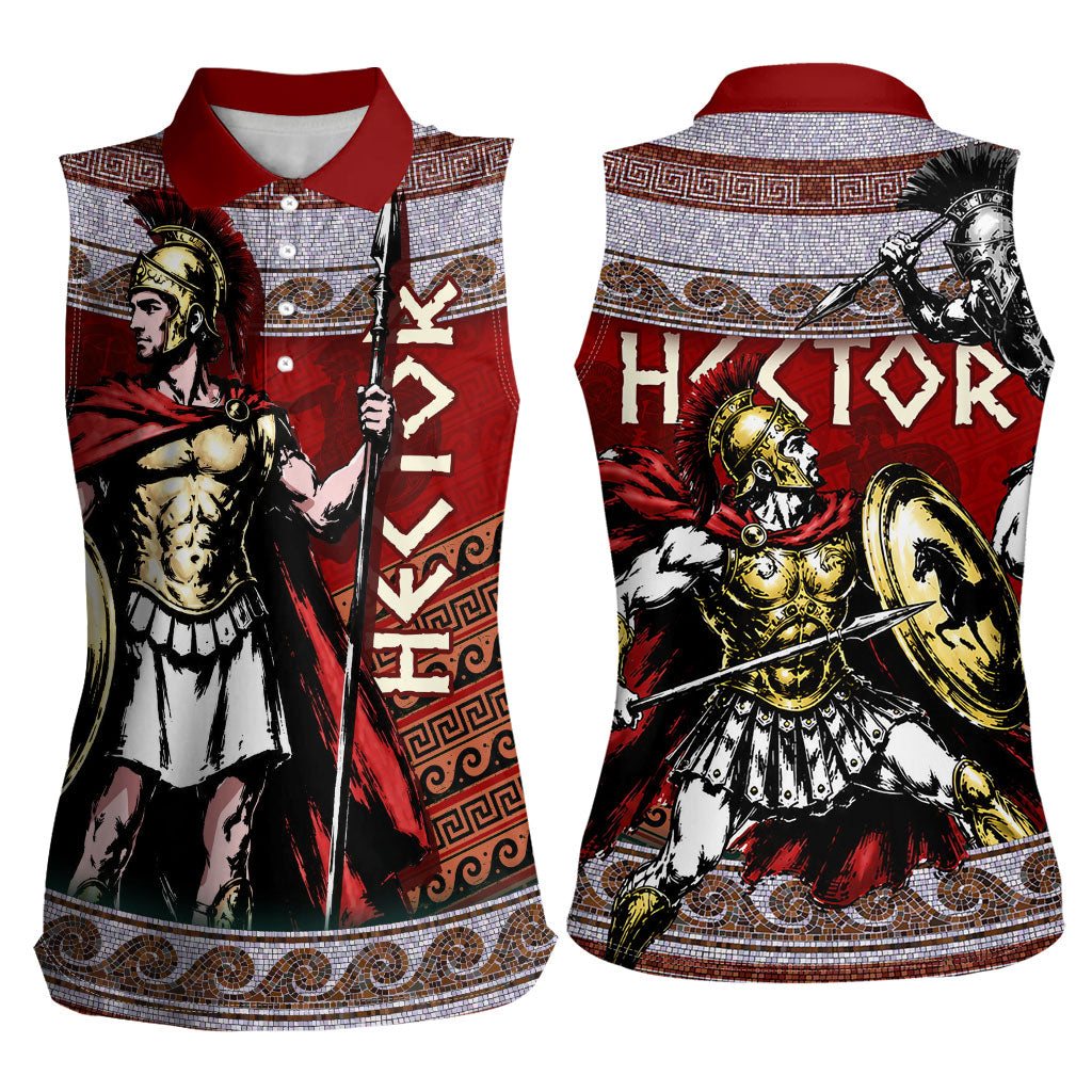 Hector Prince Of Troy Women Sleeveless Polo Shirt Ancient Greek Mythology Trojan Warrior
