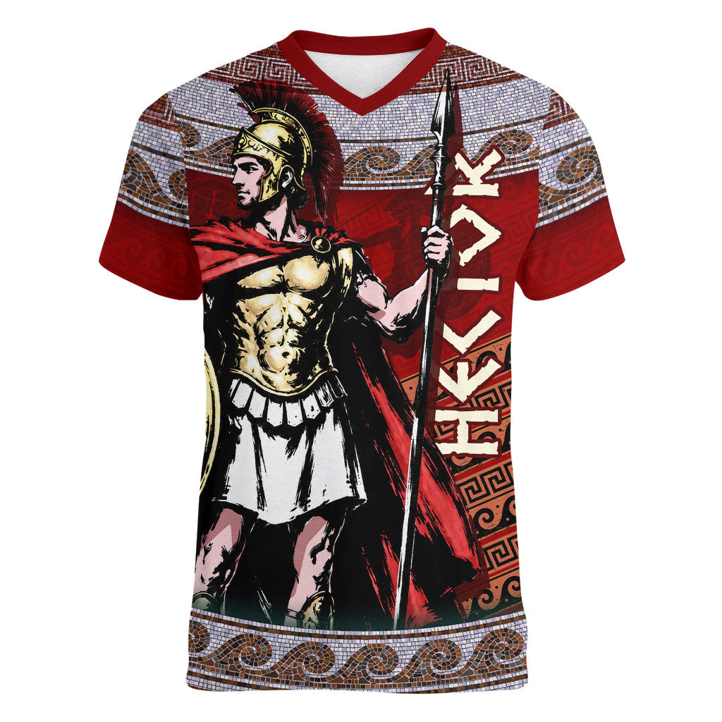 Hector Prince Of Troy Women V-Neck T-Shirt Ancient Greek Mythology Trojan Warrior