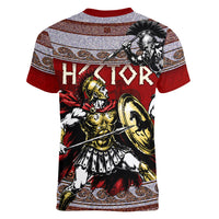 Hector Prince Of Troy Women V-Neck T-Shirt Ancient Greek Mythology Trojan Warrior