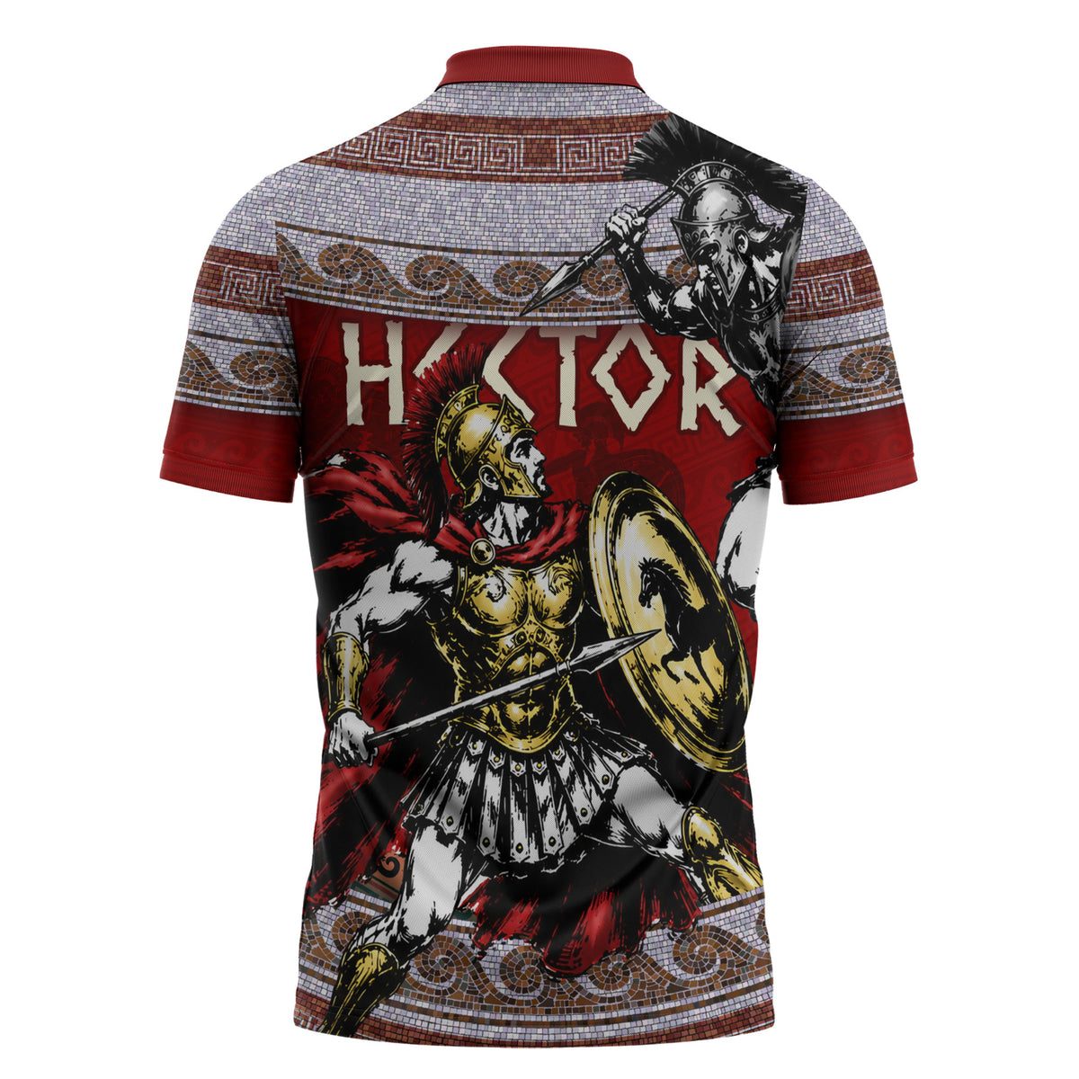 Hector Prince Of Troy Zipper Polo Shirt Ancient Greek Mythology Trojan Warrior