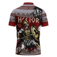 Hector Prince Of Troy Zipper Polo Shirt Ancient Greek Mythology Trojan Warrior