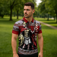 Hector Prince Of Troy Zipper Polo Shirt Ancient Greek Mythology Trojan Warrior