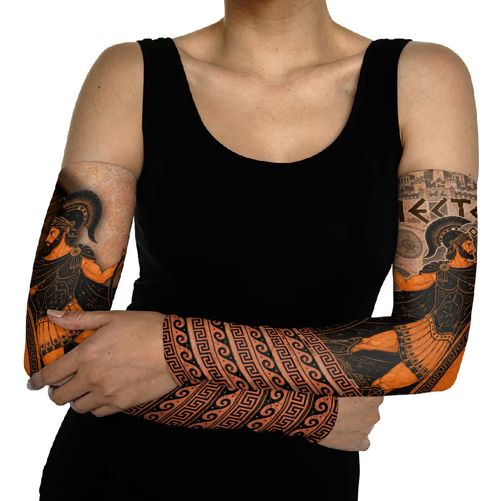 Hector Of Troy Arm Sleeves Ancient Greek Mythology Pottery Trojan Warrior