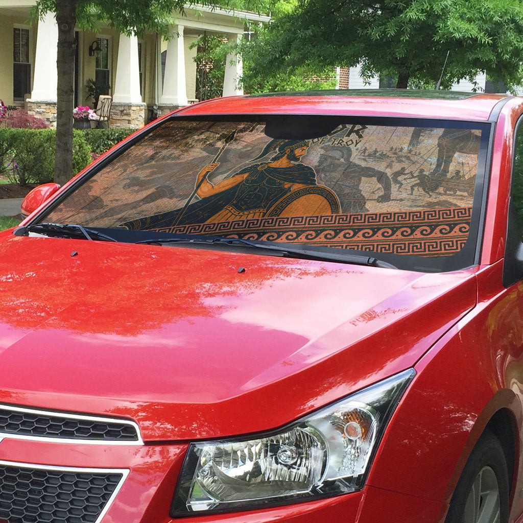 Hector Of Troy Auto Sun Shade Ancient Greek Mythology Pottery Trojan Warrior