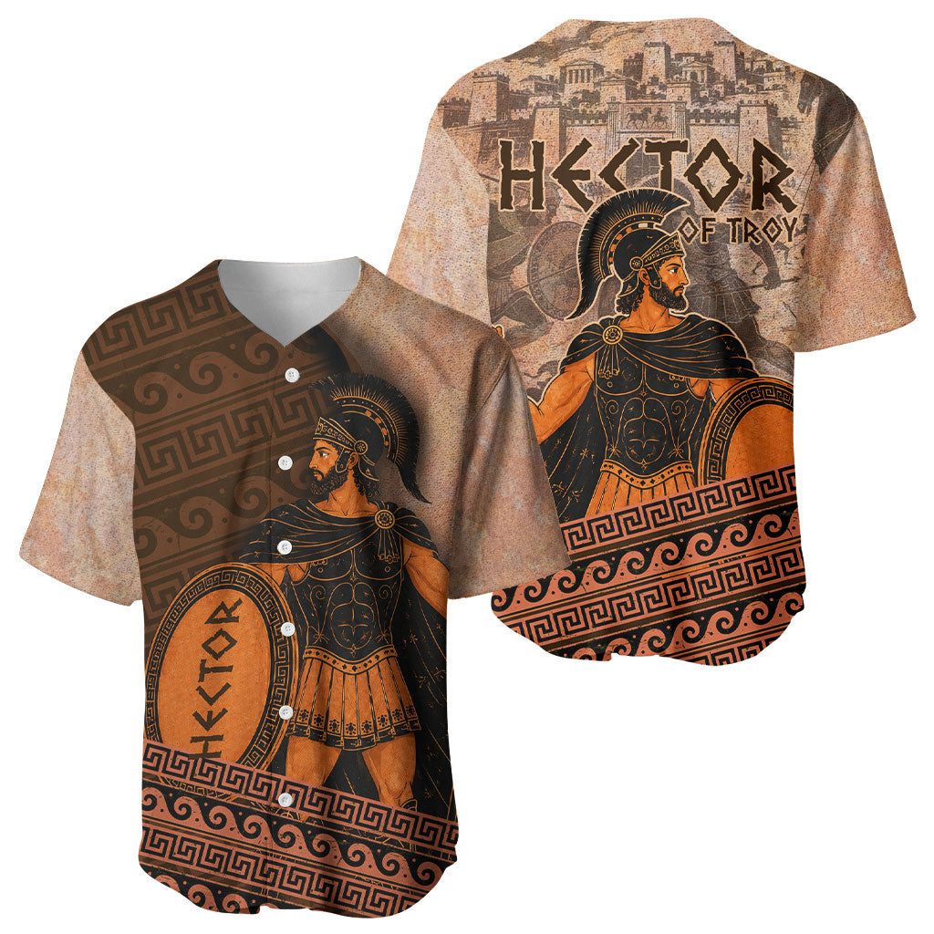 Hector Of Troy Baseball Jersey Ancient Greek Mythology Pottery Trojan Warrior