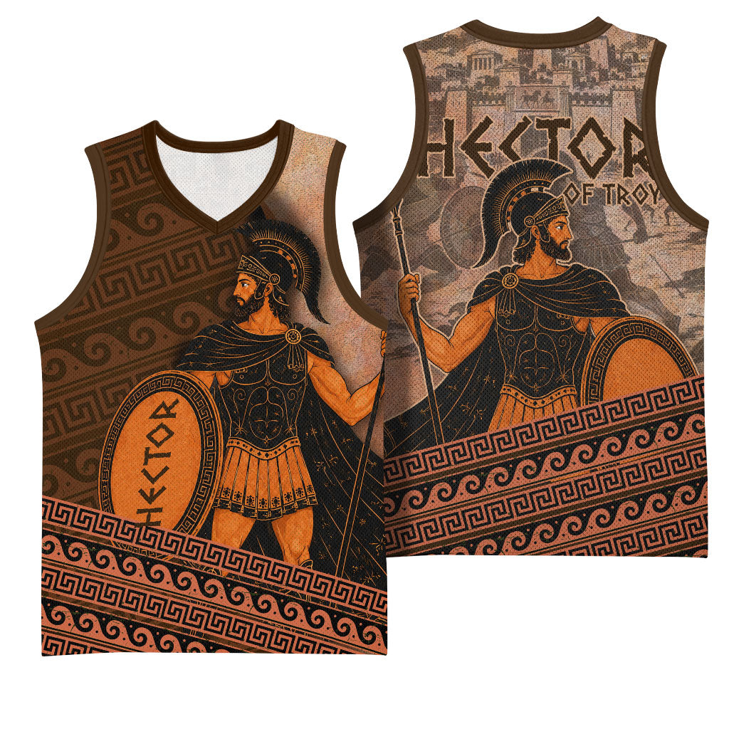 Hector Of Troy Basketball Jersey Ancient Greek Mythology Pottery Trojan Warrior