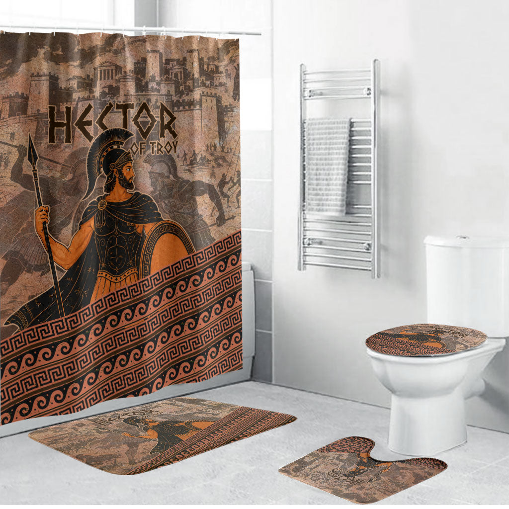 Hector Of Troy Bathroom Set Ancient Greek Mythology Pottery Trojan Warrior
