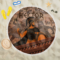 Hector Of Troy Beach Blanket Ancient Greek Mythology Pottery Trojan Warrior