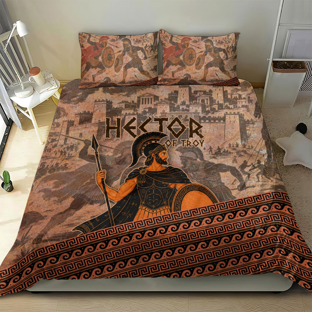 Hector Of Troy Bedding Set Ancient Greek Mythology Pottery Trojan Warrior