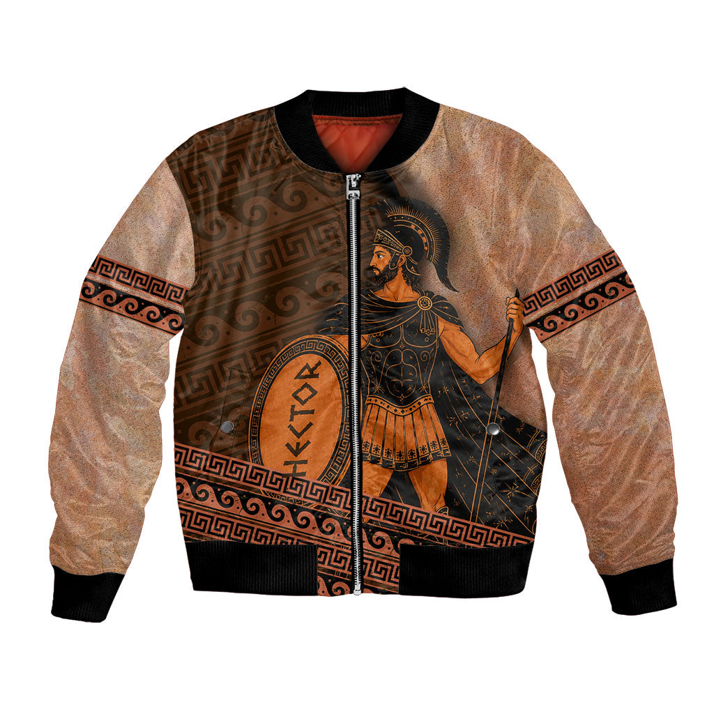 Hector Of Troy Bomber Jacket Ancient Greek Mythology Pottery Trojan Warrior