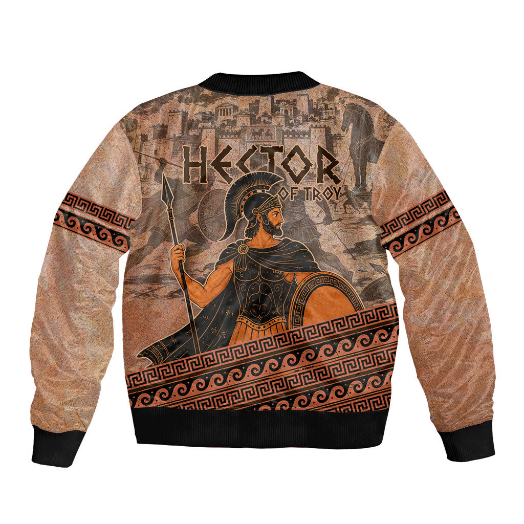 Hector Of Troy Bomber Jacket Ancient Greek Mythology Pottery Trojan Warrior