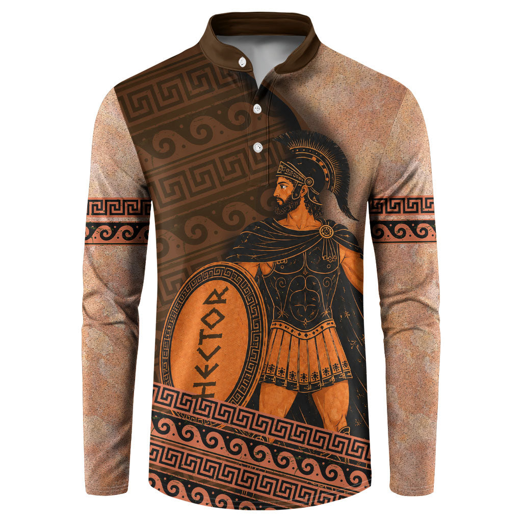 Hector Of Troy Button Sweatshirt Ancient Greek Mythology Pottery Trojan Warrior