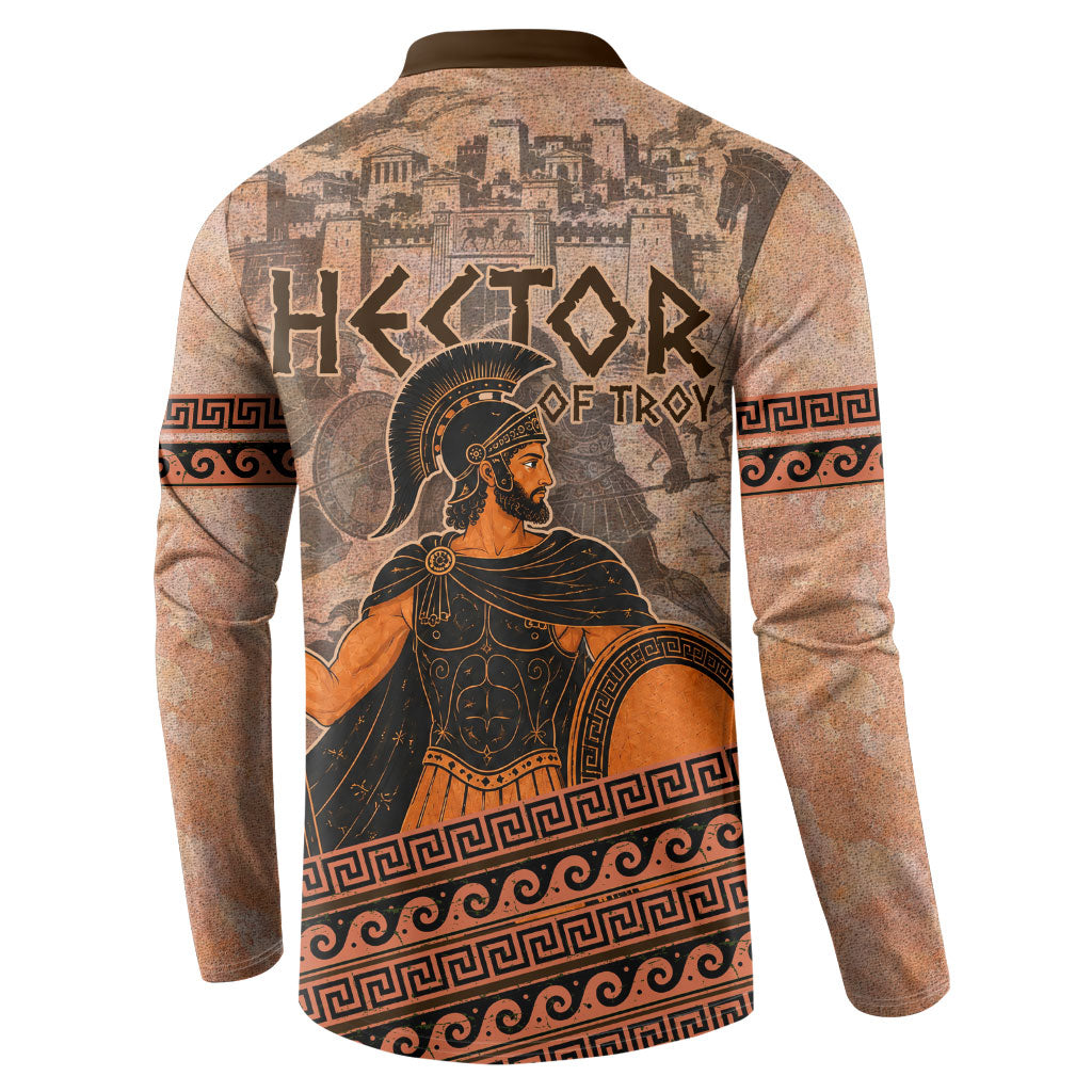 Hector Of Troy Button Sweatshirt Ancient Greek Mythology Pottery Trojan Warrior