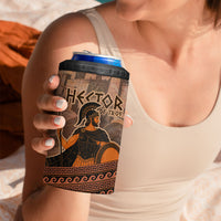 Hector Of Troy 4 in 1 Can Cooler Tumbler Ancient Greek Mythology Pottery Trojan Warrior