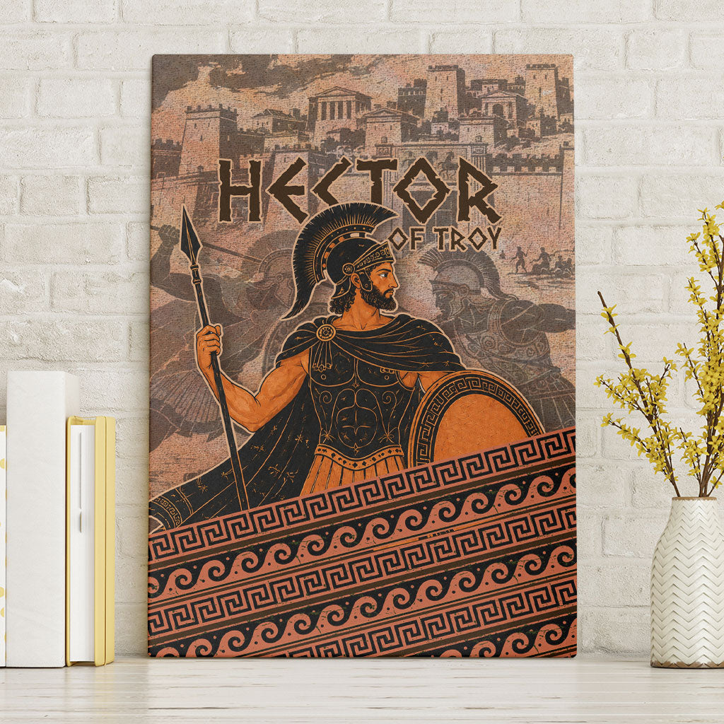 Hector Of Troy Canvas Wall Art Ancient Greek Mythology Pottery Trojan Warrior