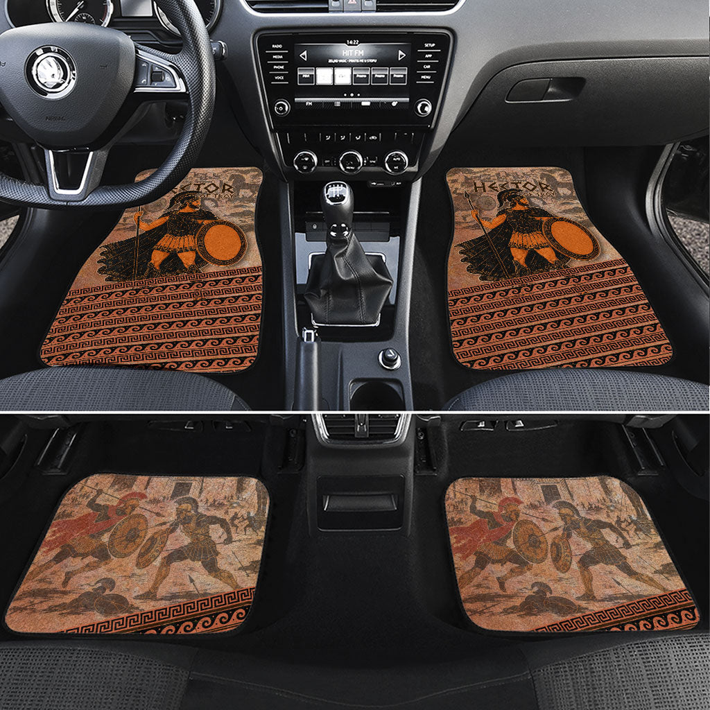 Hector Of Troy Car Mats Ancient Greek Mythology Pottery Trojan Warrior