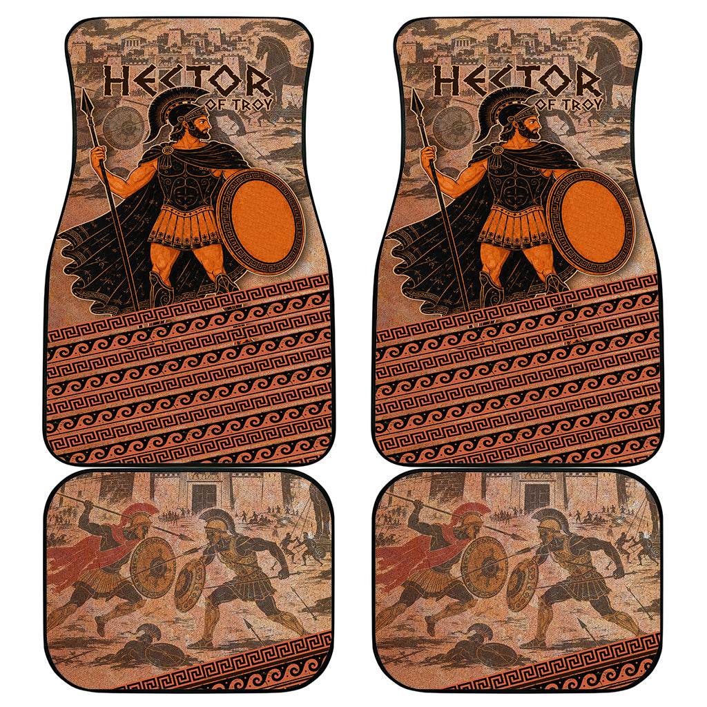 Hector Of Troy Car Mats Ancient Greek Mythology Pottery Trojan Warrior