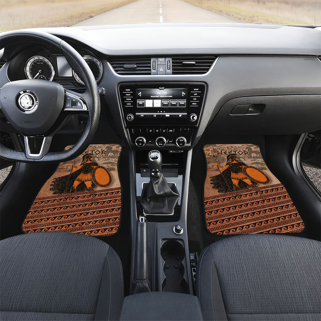 Hector Of Troy Car Mats Ancient Greek Mythology Pottery Trojan Warrior