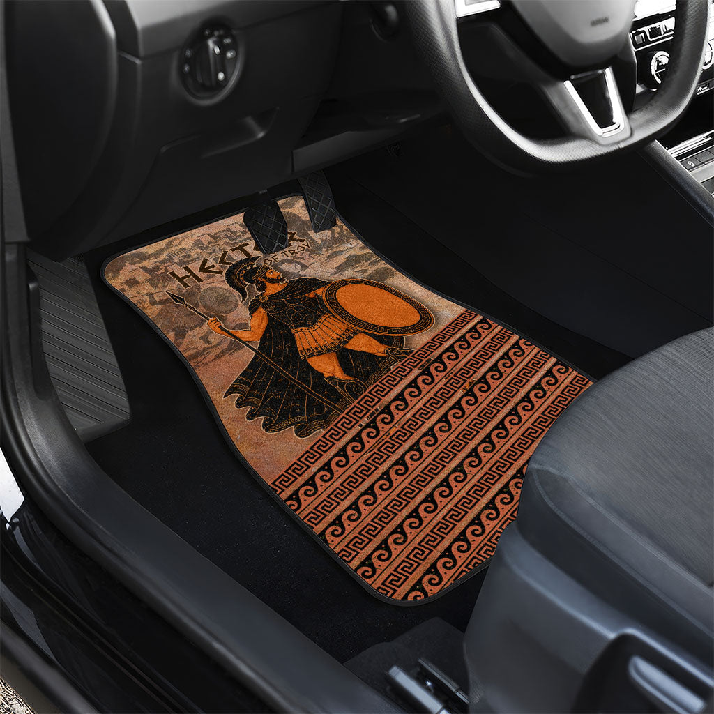 Hector Of Troy Car Mats Ancient Greek Mythology Pottery Trojan Warrior