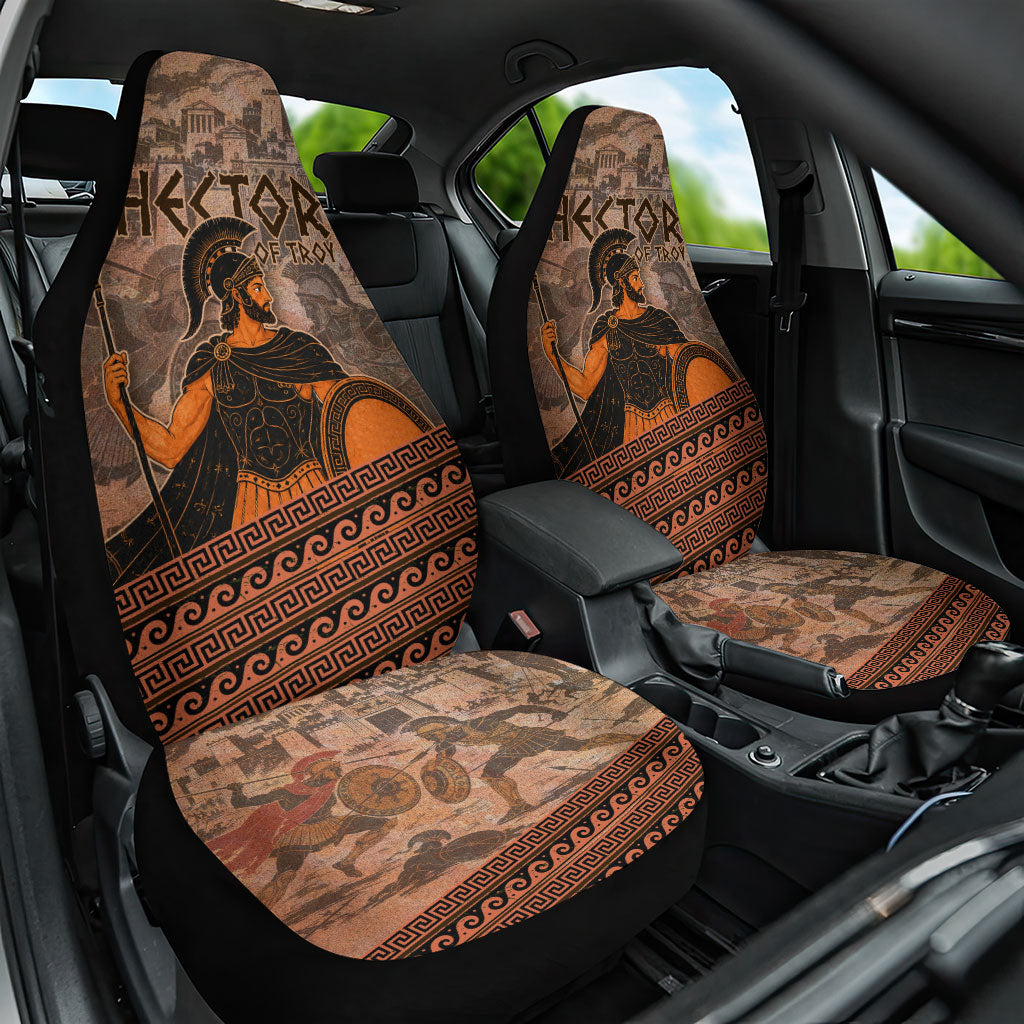 Hector Of Troy Car Seat Cover Ancient Greek Mythology Pottery Trojan Warrior