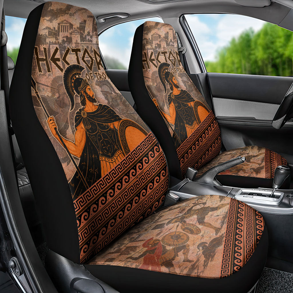 Hector Of Troy Car Seat Cover Ancient Greek Mythology Pottery Trojan Warrior