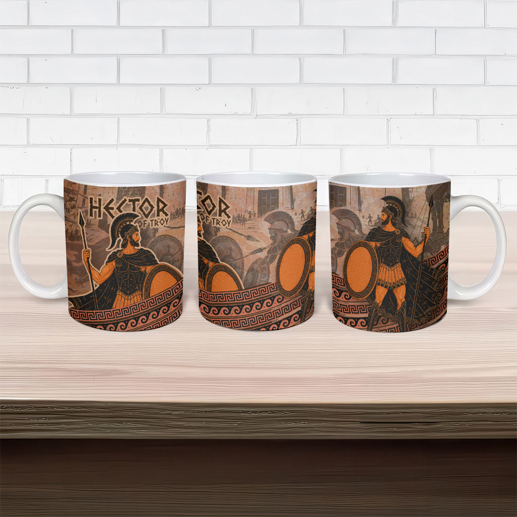 Hector Of Troy Ceramic Mug Ancient Greek Mythology Pottery Trojan Warrior
