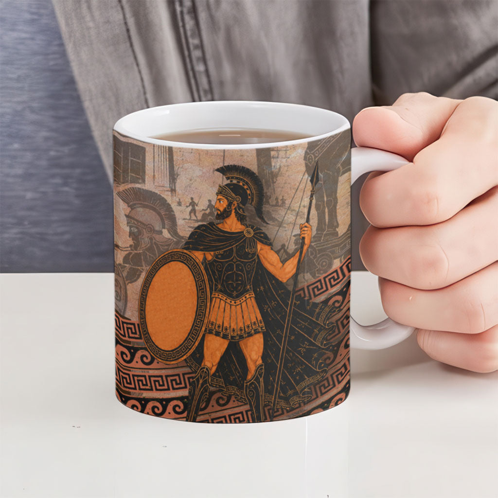 Hector Of Troy Ceramic Mug Ancient Greek Mythology Pottery Trojan Warrior