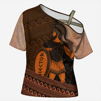 Hector Of Troy Cross Shoulder Shirt Ancient Greek Mythology Pottery Trojan Warrior